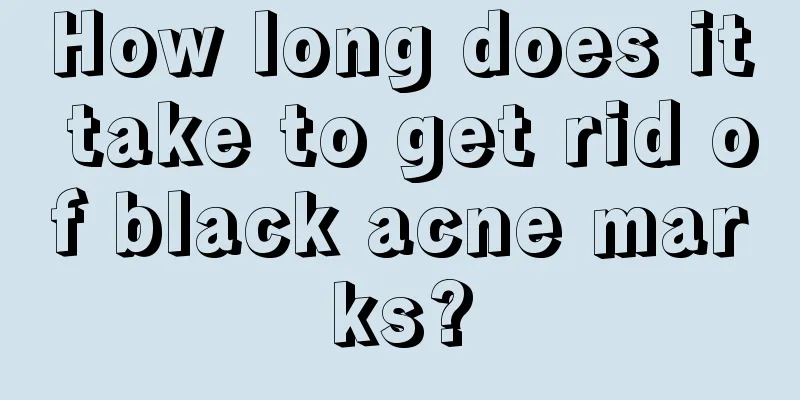 How long does it take to get rid of black acne marks?