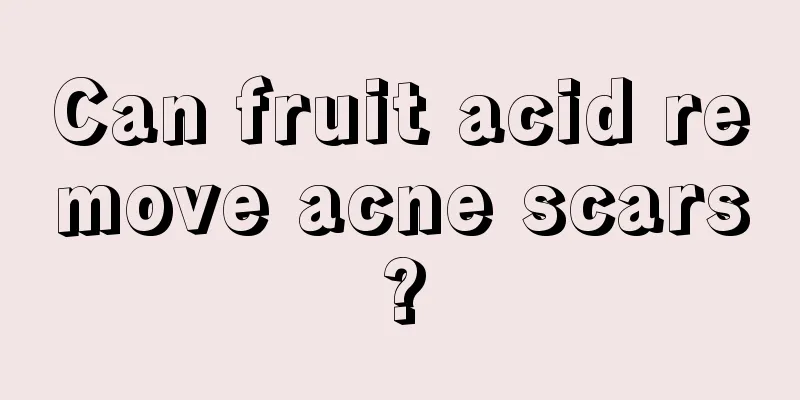 Can fruit acid remove acne scars?