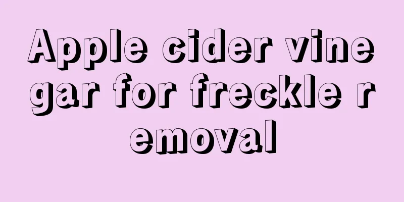 Apple cider vinegar for freckle removal