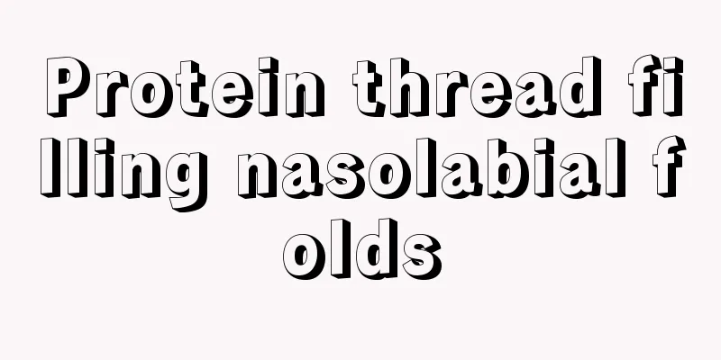 Protein thread filling nasolabial folds