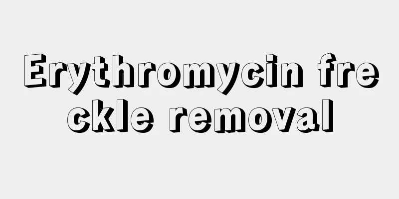 Erythromycin freckle removal