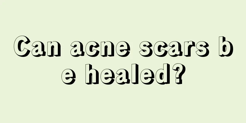 Can acne scars be healed?