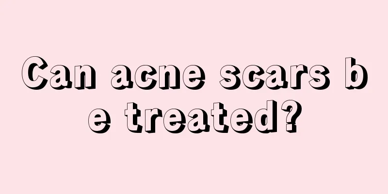 Can acne scars be treated?