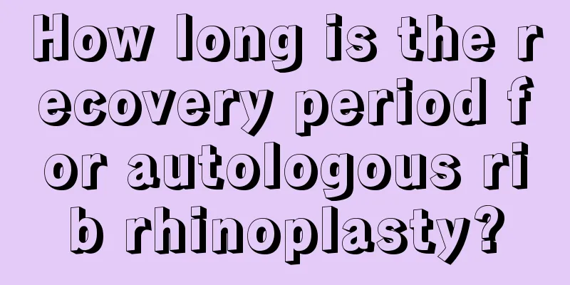 How long is the recovery period for autologous rib rhinoplasty?