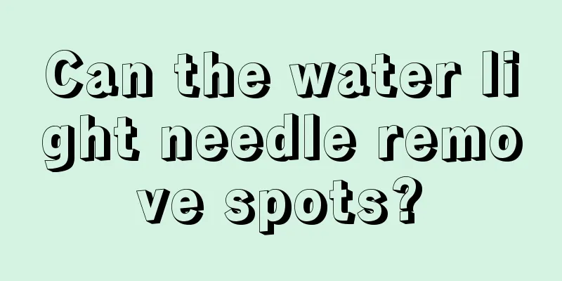 Can the water light needle remove spots?