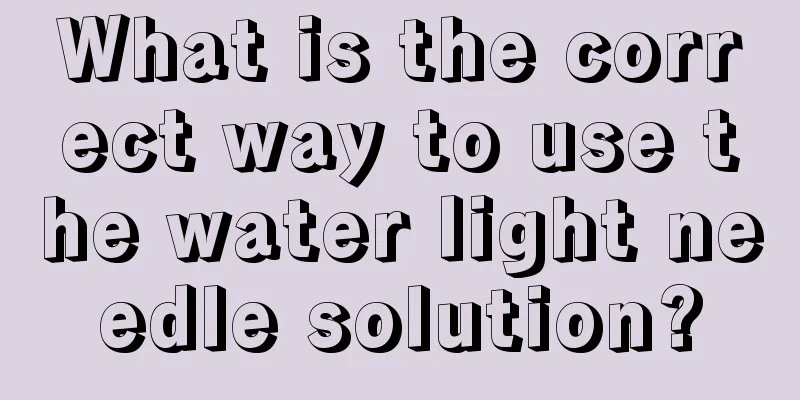 What is the correct way to use the water light needle solution?