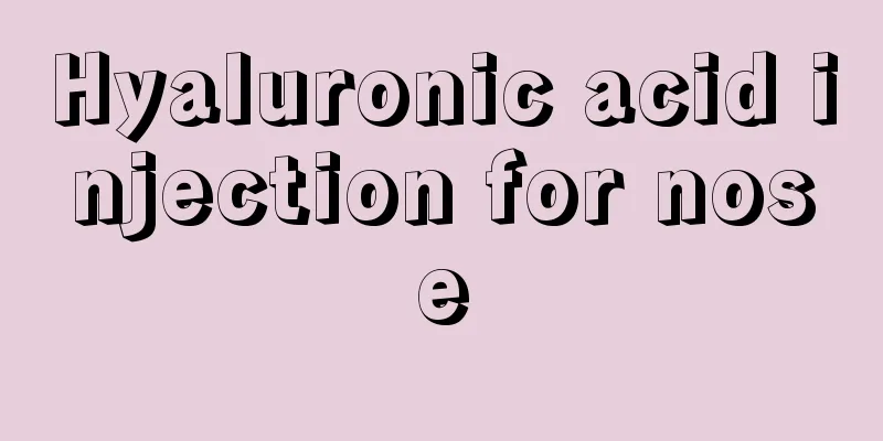 Hyaluronic acid injection for nose