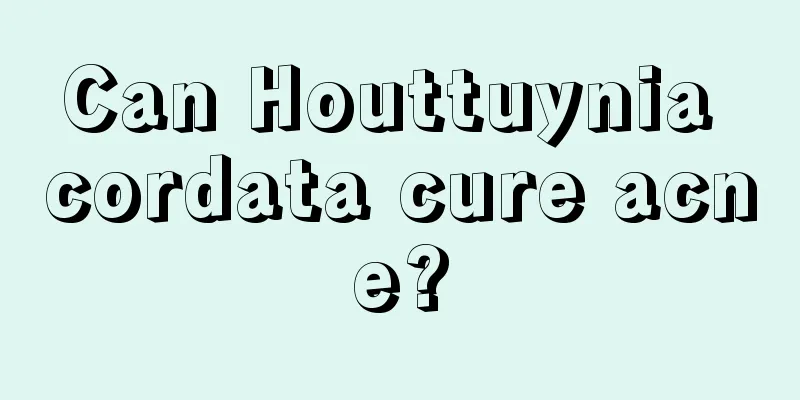 Can Houttuynia cordata cure acne?