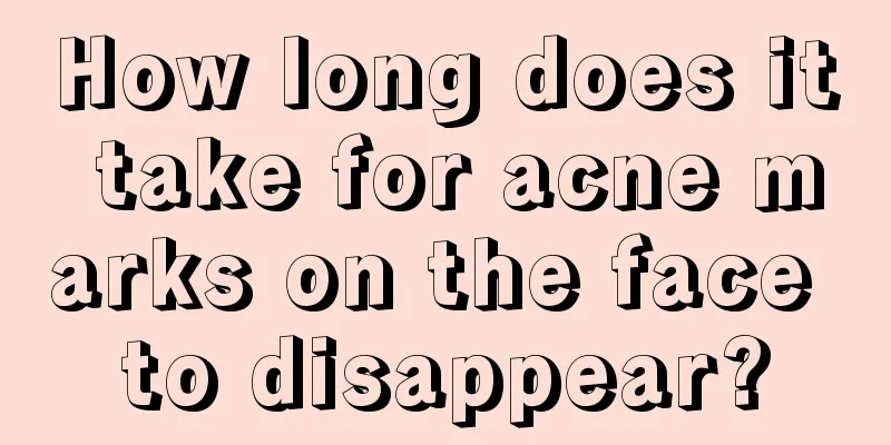 How long does it take for acne marks on the face to disappear?