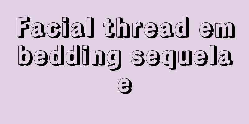 Facial thread embedding sequelae