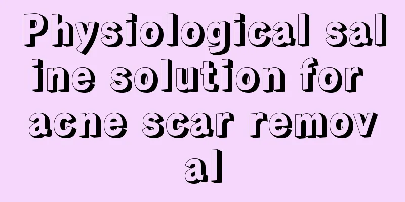 Physiological saline solution for acne scar removal