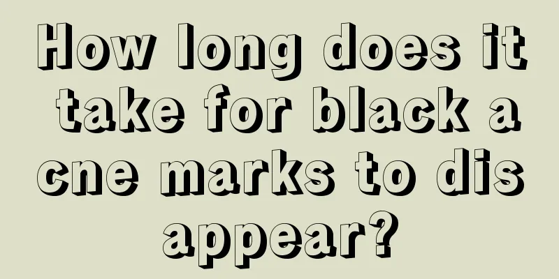 How long does it take for black acne marks to disappear?