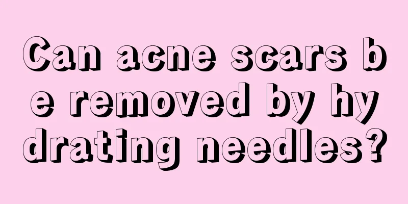 Can acne scars be removed by hydrating needles?