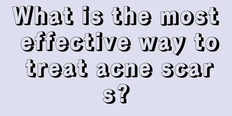 What is the most effective way to treat acne scars?