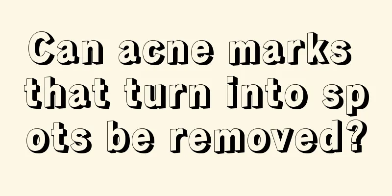 Can acne marks that turn into spots be removed?