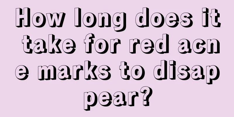 How long does it take for red acne marks to disappear?