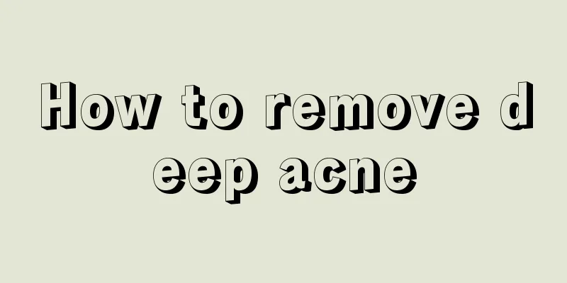 How to remove deep acne