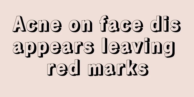 Acne on face disappears leaving red marks