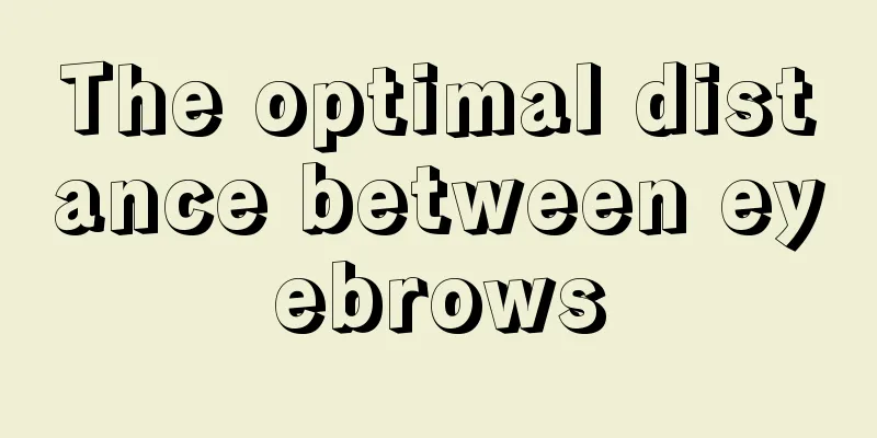 The optimal distance between eyebrows