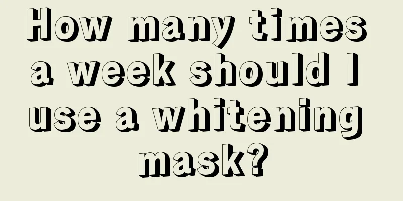 How many times a week should I use a whitening mask?