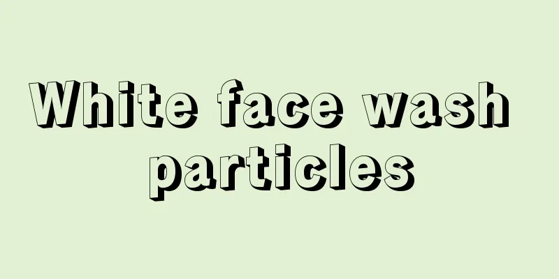 White face wash particles