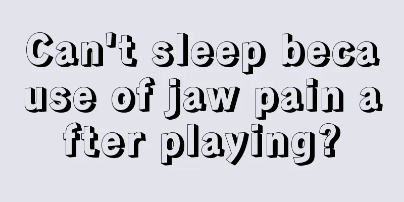 Can't sleep because of jaw pain after playing?