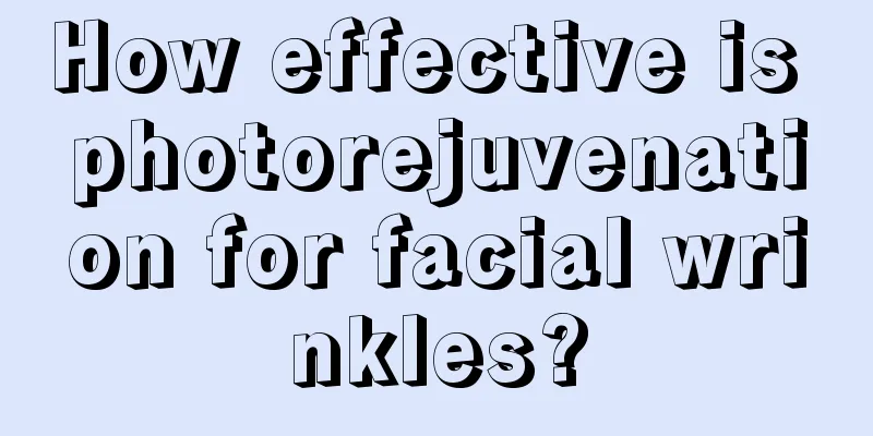 How effective is photorejuvenation for facial wrinkles?