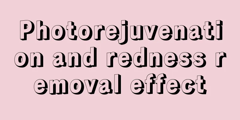 Photorejuvenation and redness removal effect