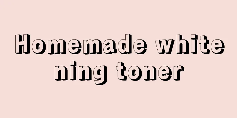 Homemade whitening toner