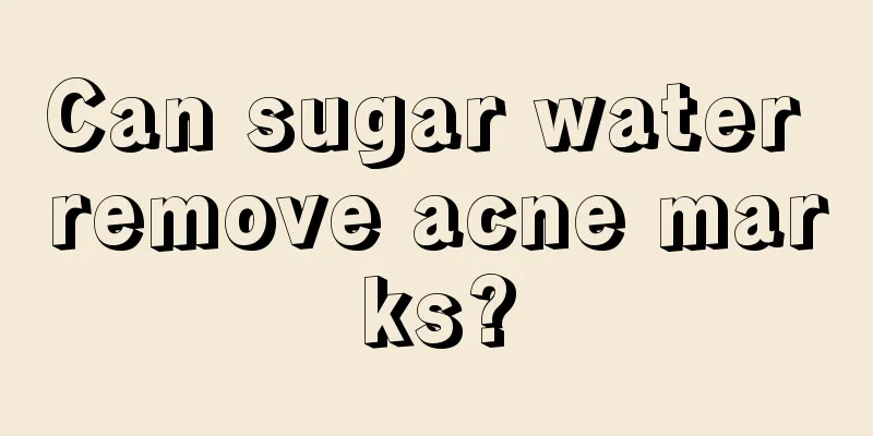 Can sugar water remove acne marks?