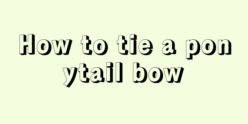 How to tie a ponytail bow