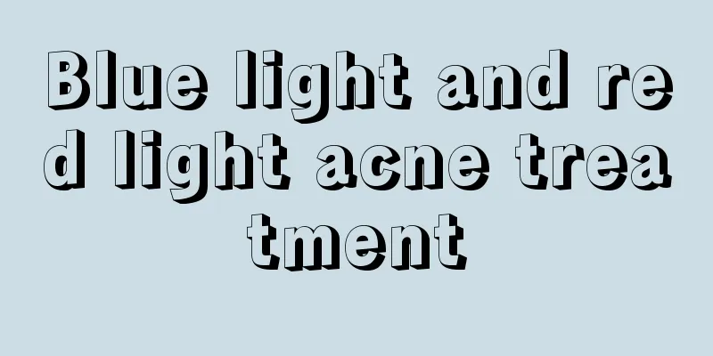 Blue light and red light acne treatment