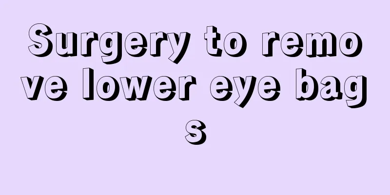 Surgery to remove lower eye bags