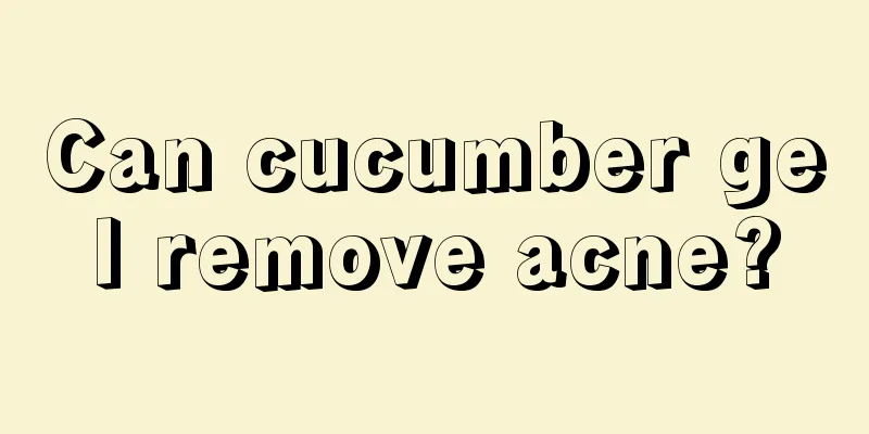 Can cucumber gel remove acne?