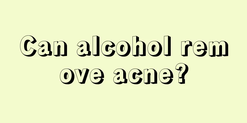 Can alcohol remove acne?