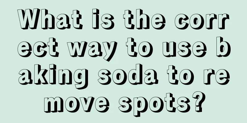 What is the correct way to use baking soda to remove spots?