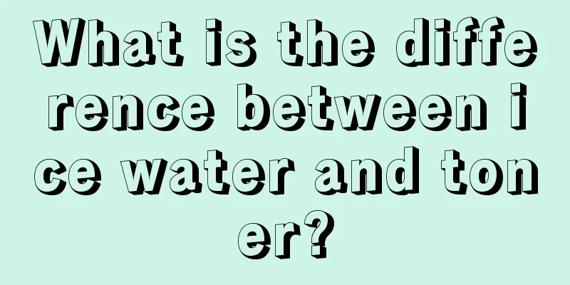 What is the difference between ice water and toner?