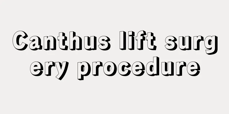 Canthus lift surgery procedure