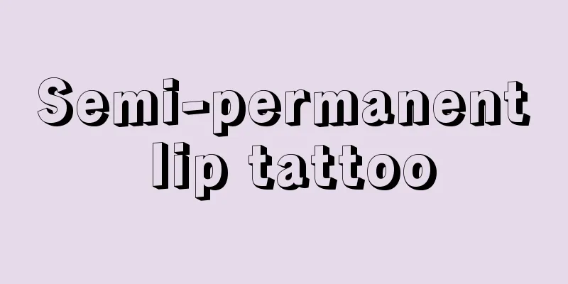 Semi-permanent lip tattoo