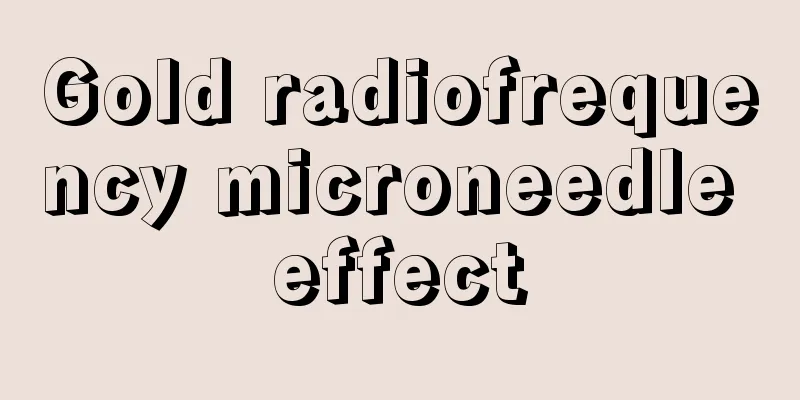 Gold radiofrequency microneedle effect