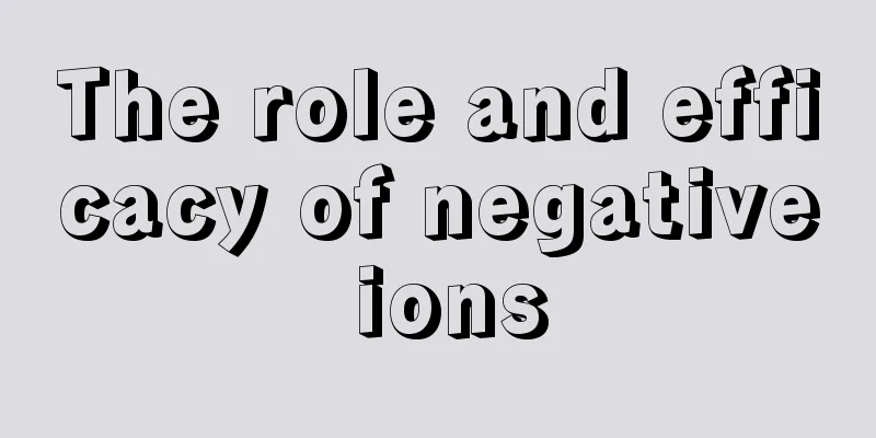 The role and efficacy of negative ions