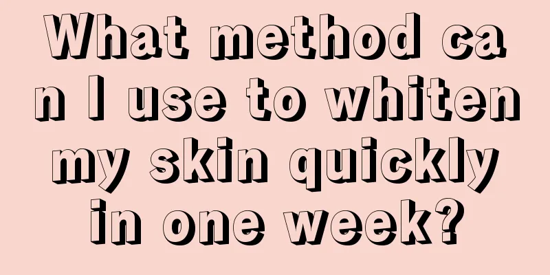 What method can I use to whiten my skin quickly in one week?