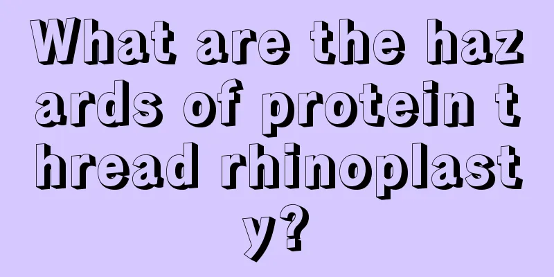 What are the hazards of protein thread rhinoplasty?