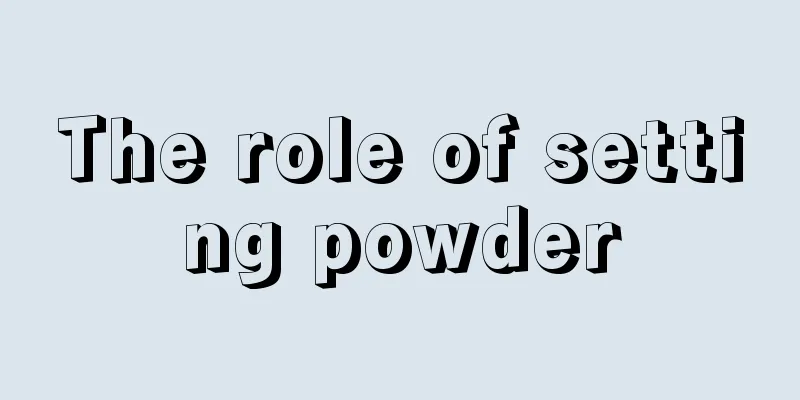 The role of setting powder