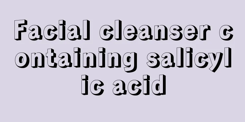 Facial cleanser containing salicylic acid