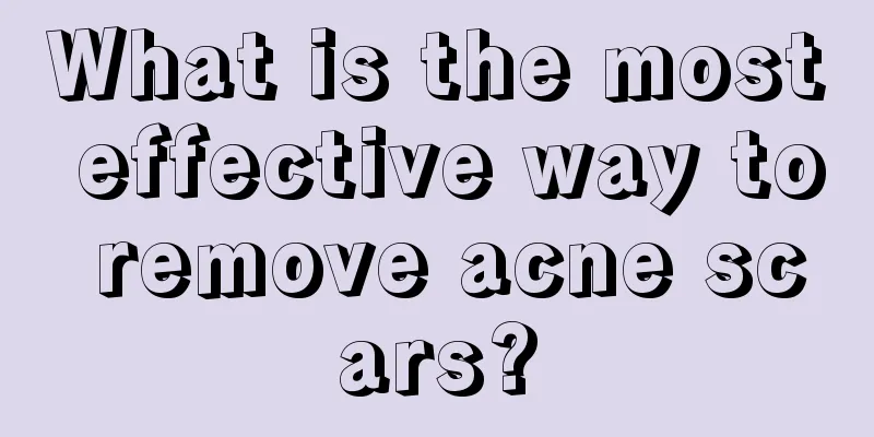 What is the most effective way to remove acne scars?