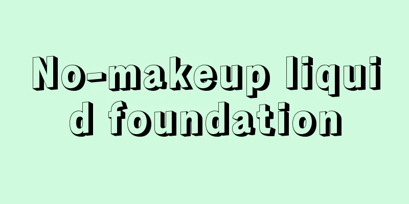 No-makeup liquid foundation