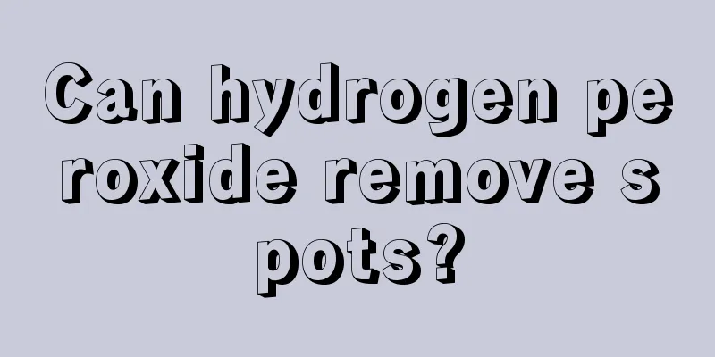 Can hydrogen peroxide remove spots?