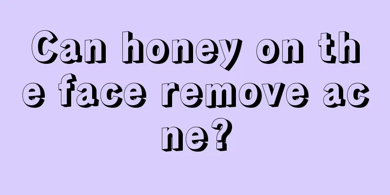 Can honey on the face remove acne?