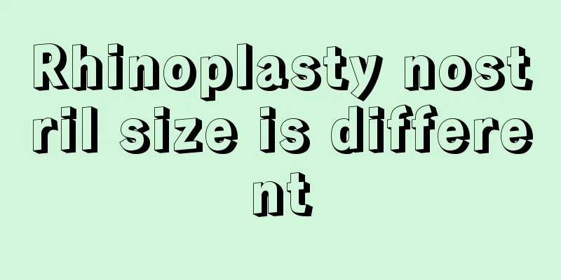 Rhinoplasty nostril size is different